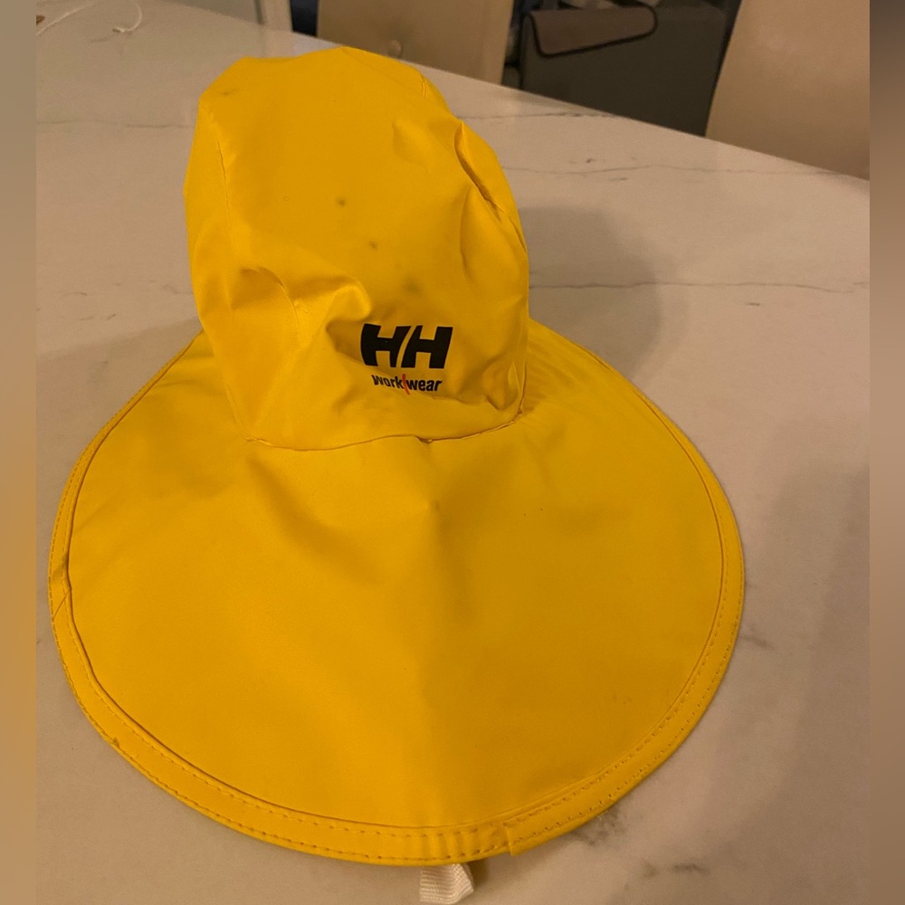 Helly Hansen Workwear SVOLVAER SOU'WESTER RAIN HAT Yellow Waterproof Size Medium